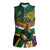 Custom South Africa Rugby Women Sleeveless Polo Shirt 2024 Go Springboks Mascot African Pattern