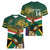 Custom South Africa Rugby Women V-Neck T-Shirt 2024 Go Springboks Mascot African Pattern - Wonder Print Shop