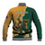 Personalised South Africa And Australia Rugby Baseball Jacket 2024 Springboks Wallabies Mascots Together - Wonder Print Shop