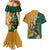 Personalised South Africa And Australia Rugby Couples Matching Mermaid Dress and Hawaiian Shirt 2024 Springboks Wallabies Mascots Together - Wonder Print Shop