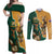 Personalised South Africa And Australia Rugby Couples Matching Off Shoulder Maxi Dress and Long Sleeve Button Shirt 2024 Springboks Wallabies Mascots Together - Wonder Print Shop