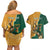 Personalised South Africa And Australia Rugby Couples Matching Off Shoulder Short Dress and Hawaiian Shirt 2024 Springboks Wallabies Mascots Together - Wonder Print Shop