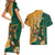 Personalised South Africa And Australia Rugby Couples Matching Short Sleeve Bodycon Dress and Hawaiian Shirt 2024 Springboks Wallabies Mascots Together - Wonder Print Shop