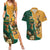 Personalised South Africa And Australia Rugby Couples Matching Summer Maxi Dress and Hawaiian Shirt 2024 Springboks Wallabies Mascots Together - Wonder Print Shop