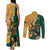 Personalised South Africa And Australia Rugby Couples Matching Tank Maxi Dress and Long Sleeve Button Shirt 2024 Springboks Wallabies Mascots Together - Wonder Print Shop