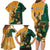 Personalised South Africa And Australia Rugby Family Matching Long Sleeve Bodycon Dress and Hawaiian Shirt 2024 Springboks Wallabies Mascots Together - Wonder Print Shop