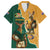 Personalised South Africa And Australia Rugby Family Matching Long Sleeve Bodycon Dress and Hawaiian Shirt 2024 Springboks Wallabies Mascots Together - Wonder Print Shop