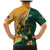 Personalised South Africa And Australia Rugby Family Matching Mermaid Dress and Hawaiian Shirt 2024 Springboks Wallabies Mascots Together - Wonder Print Shop