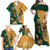 Personalised South Africa And Australia Rugby Family Matching Off Shoulder Maxi Dress and Hawaiian Shirt 2024 Springboks Wallabies Mascots Together - Wonder Print Shop