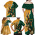 Personalised South Africa And Australia Rugby Family Matching Off Shoulder Maxi Dress and Hawaiian Shirt 2024 Springboks Wallabies Mascots Together - Wonder Print Shop