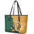 Personalised South Africa And Australia Rugby Leather Tote Bag 2024 Springboks Wallabies Mascots Together - Wonder Print Shop