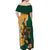 Personalised South Africa And Australia Rugby Off Shoulder Maxi Dress 2024 Springboks Wallabies Mascots Together - Wonder Print Shop