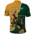 Personalised South Africa And Australia Rugby Polo Shirt 2024 Springboks Wallabies Mascots Together - Wonder Print Shop