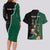 Personalised New Zealand And South Africa Rugby Couples Matching Long Sleeve Bodycon Dress and Hawaiian Shirt 2024 All Black Springboks Mascots Together - Wonder Print Shop