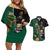 Personalised New Zealand And South Africa Rugby Couples Matching Off Shoulder Short Dress and Hawaiian Shirt 2024 All Black Springboks Mascots Together - Wonder Print Shop