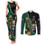 Personalised New Zealand And South Africa Rugby Couples Matching Tank Maxi Dress and Long Sleeve Button Shirt 2024 All Black Springboks Mascots Together - Wonder Print Shop