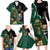 Personalised New Zealand And South Africa Rugby Family Matching Long Sleeve Bodycon Dress and Hawaiian Shirt 2024 All Black Springboks Mascots Together - Wonder Print Shop