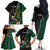 Personalised New Zealand And South Africa Rugby Family Matching Off The Shoulder Long Sleeve Dress and Hawaiian Shirt 2024 All Black Springboks Mascots Together - Wonder Print Shop