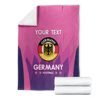Pink Germany football blanket folded set, featuring "YOUR TEXT" and Germany crest