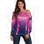 Custom Germany Football Off Shoulder Sweater 2024 Nationalelf - Pink Version - Wonder Print Shop