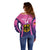 Custom Germany Football Off Shoulder Sweater 2024 Nationalelf - Pink Version - Wonder Print Shop