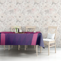 Pink and dark blue football tablecloth with geometric pattern and Germany crest