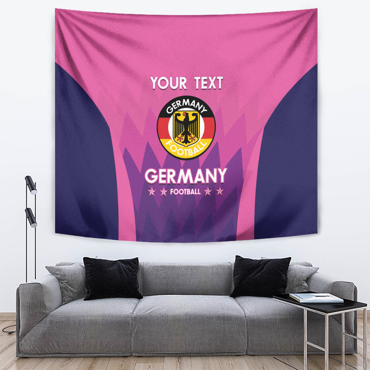 Custom Germany Football Tapestry 2024 Nationalelf - Pink Version