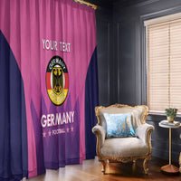 Pink Germany football window curtain with custom text and crest