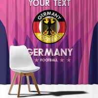 Pink Germany football curtain panel with large Germany crest and custom wording