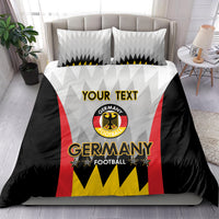 Germany football bedding set featuring black duvet and pillows with Germany crest and bold text.