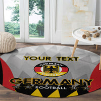 Round Germany football rug with “YOUR TEXT” and large “GERMANY” center graphic