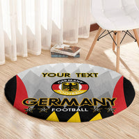 Round Germany football rug with crest, “GERMANY FOOTBALL” text, and “YOUR TEXT”