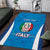 Custom Italy Football Area Rug 2024 Gli Azzurri Marble Pattern - Wonder Print Shop