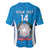 Custom Italy Football Baseball Jersey 2024 Gli Azzurri Marble Pattern - Wonder Print Shop