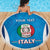 Custom Italy Football Beach Blanket 2024 Gli Azzurri Marble Pattern - Wonder Print Shop