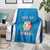 Custom Italy Football Blanket 2024 Gli Azzurri Marble Pattern