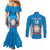 Custom Italy Football Couples Matching Mermaid Dress and Long Sleeve Button Shirt 2024 Gli Azzurri Marble Pattern