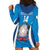 Custom Italy Football Hoodie Dress 2024 Gli Azzurri Marble Pattern - Wonder Print Shop