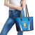 Custom Italy Football Leather Tote Bag 2024 Gli Azzurri Marble Pattern - Wonder Print Shop