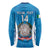 Custom Italy Football Long Sleeve Shirt 2024 Gli Azzurri Marble Pattern - Wonder Print Shop