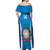 Custom Italy Football Off Shoulder Maxi Dress 2024 Gli Azzurri Marble Pattern - Wonder Print Shop