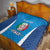 Custom Italy Football Quilt 2024 Gli Azzurri Marble Pattern