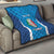 Custom Italy Football Quilt 2024 Gli Azzurri Marble Pattern