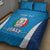 Custom Italy Football Quilt Bed Set 2024 Gli Azzurri Marble Pattern