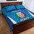 Custom Italy Football Quilt Bed Set 2024 Gli Azzurri Marble Pattern