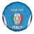 Custom Italy Football Spare Tire Cover 2024 Gli Azzurri Marble Pattern - Wonder Print Shop