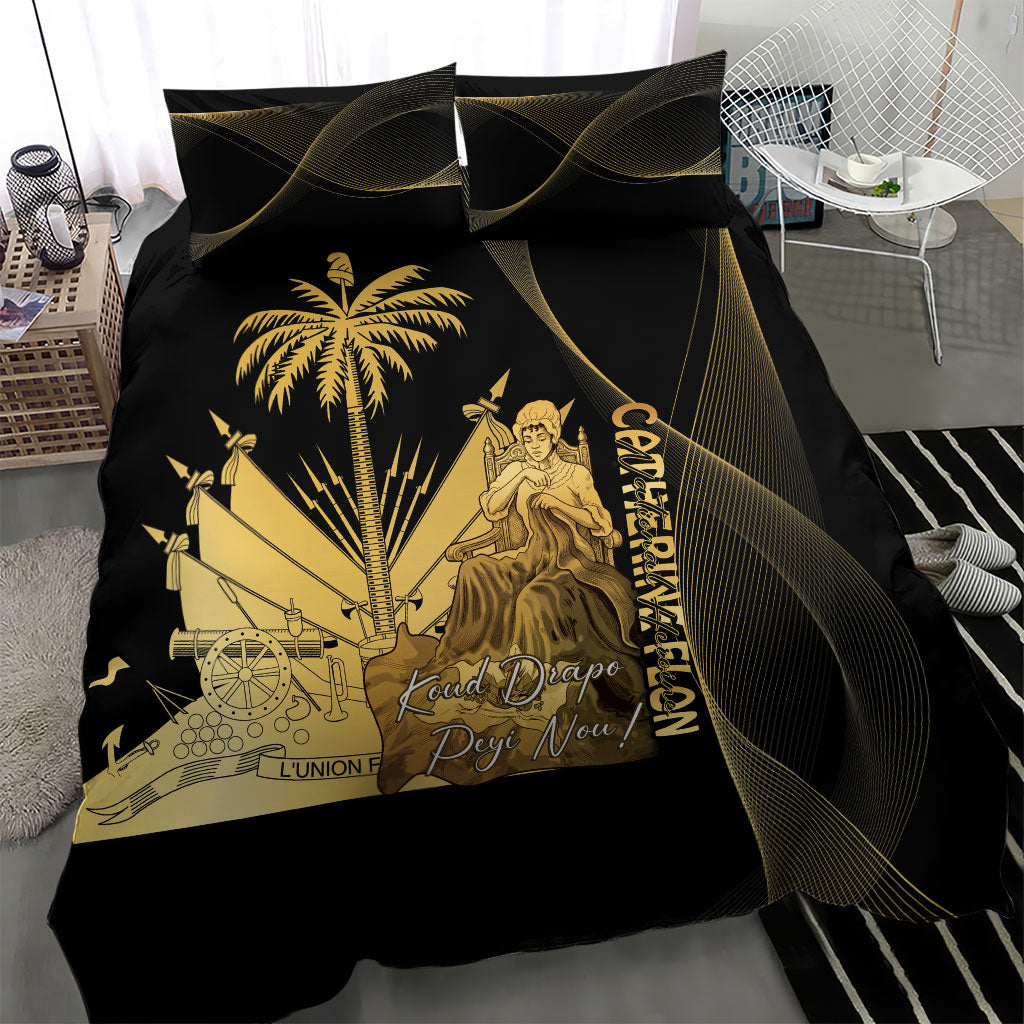 Catherine Flon Haiti Flag Day Bedding Set National Heroine Koud Drapo Peyi Nou
