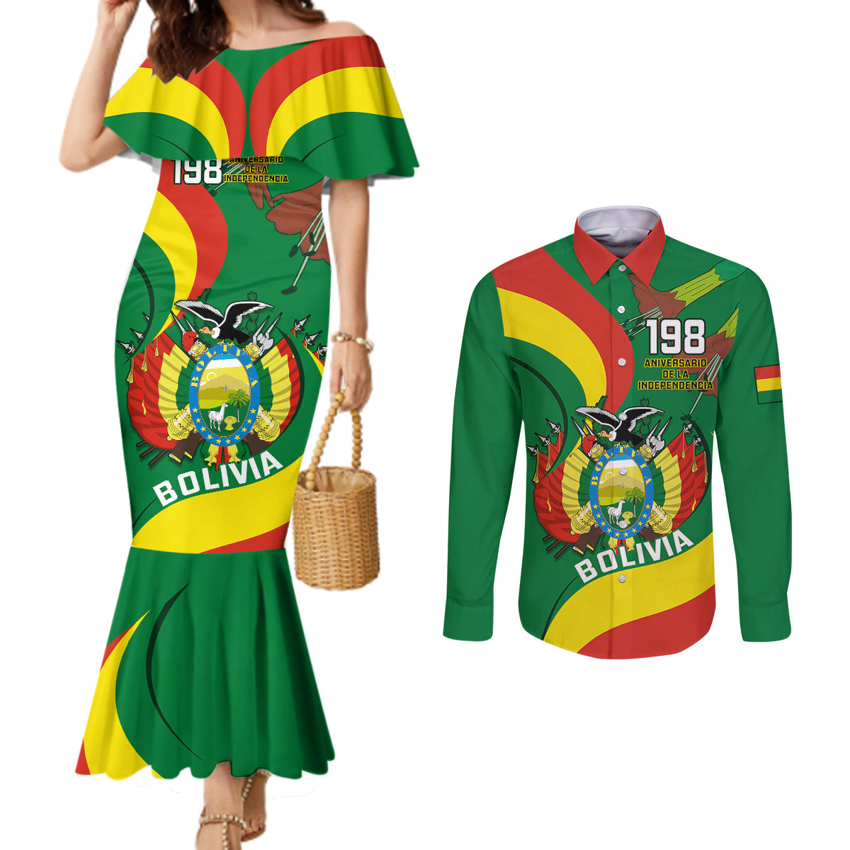 bolivia-couples-matching-mermaid-dress-and-long-sleeve-button-shirts-bolivian-kantuta-happy-198th-independence-day