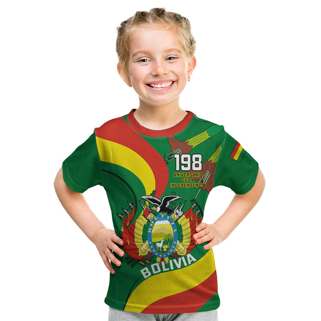 Bolivia Kid T Shirt Bolivian Kantuta Happy 198th Independence Day - Wonder Print Shop