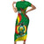 Bolivia Short Sleeve Bodycon Dress Bolivian Kantuta Happy 198th Independence Day - Wonder Print Shop